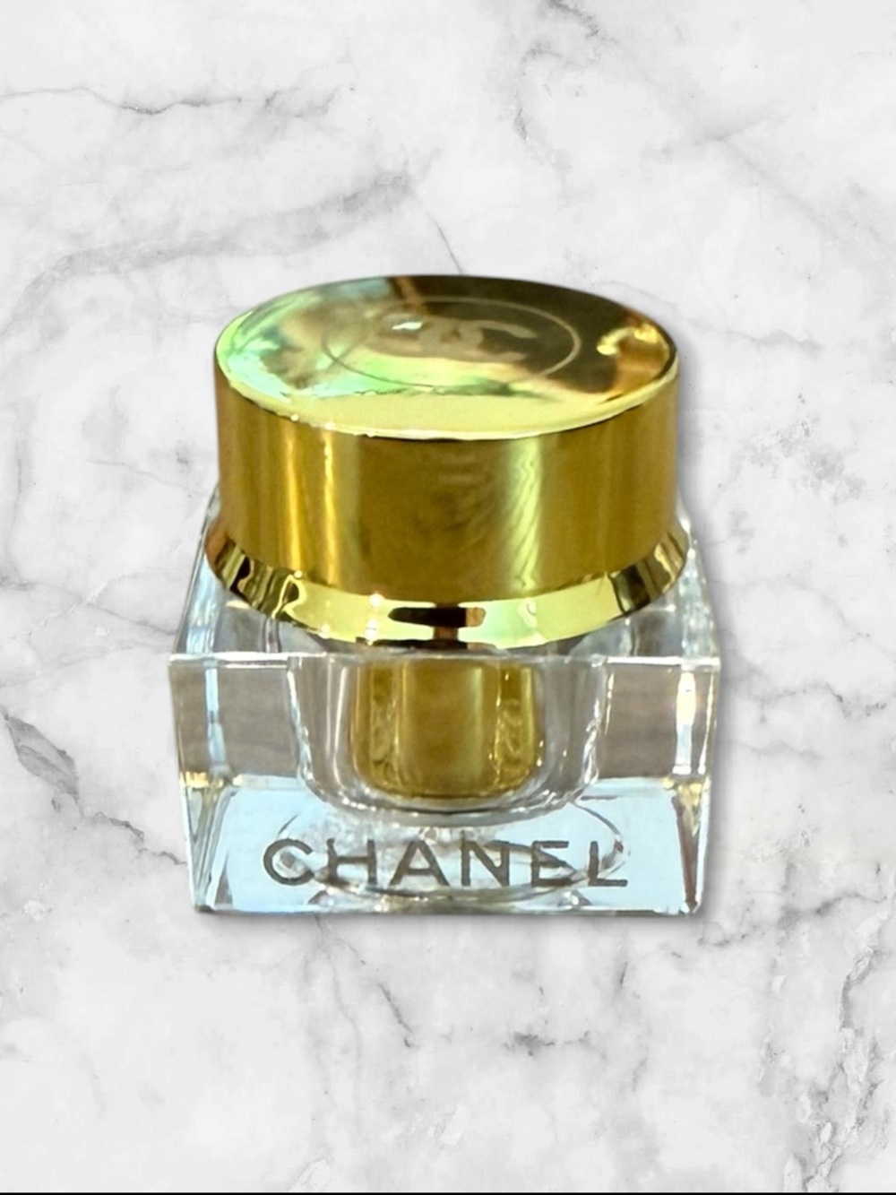 CHANEL Gold and Clear Glass Hand, Hair & Beard Balm